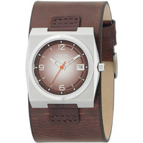 Watch strap Fossil JR9650 Leather Brown 16mm
